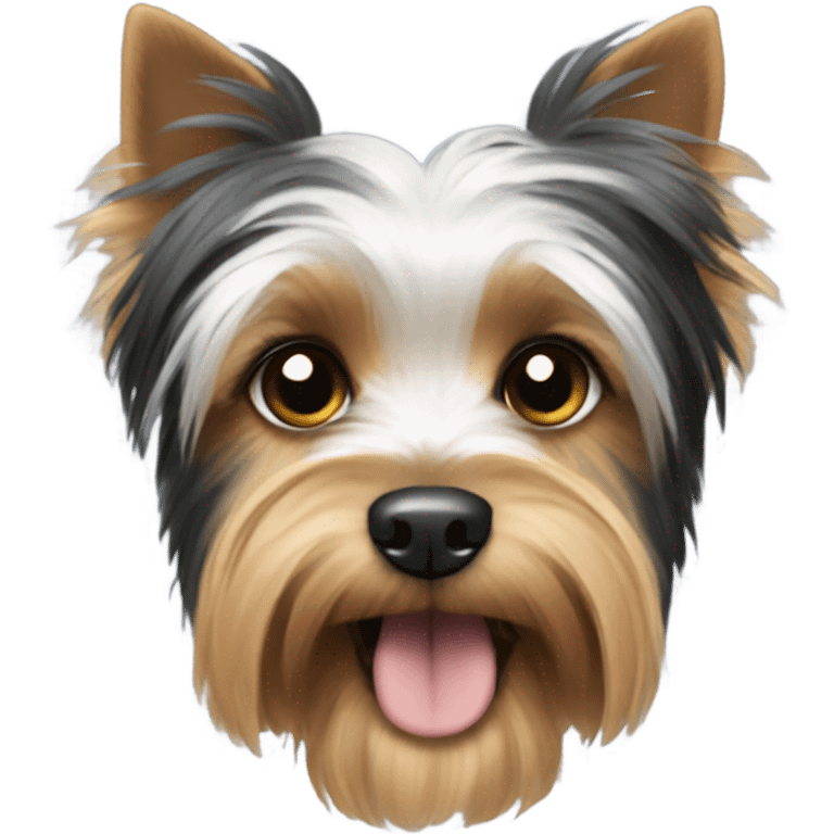 Black and white yorkie terrier emoji