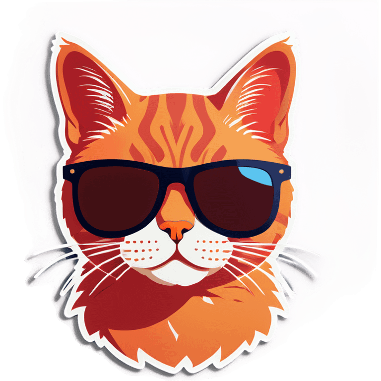 Cat with sunglasses emoji