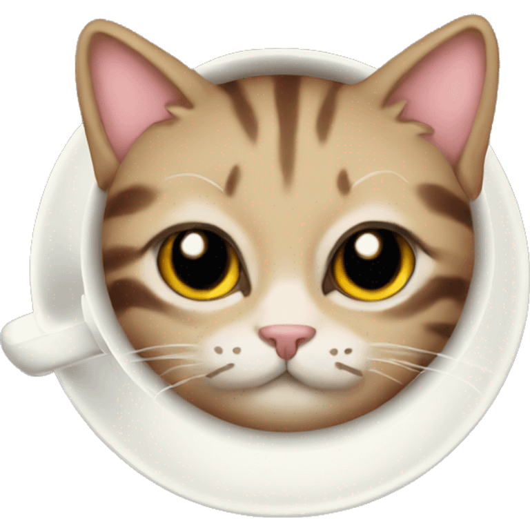 Cat tea emoji