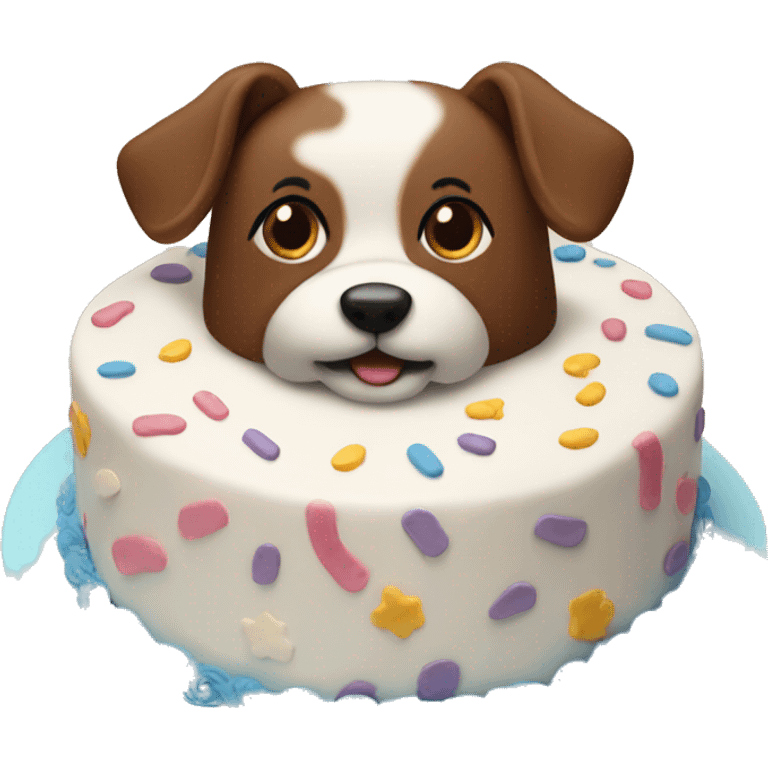 Dog birthday cake emoji