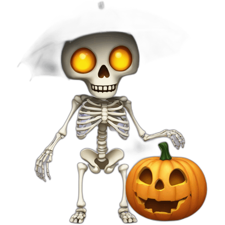 skeleton-pumpkin-monster-umbrella emoji