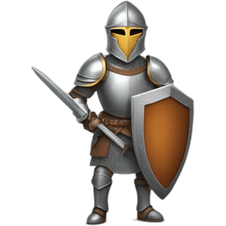 knight in armor wielding shield emoji