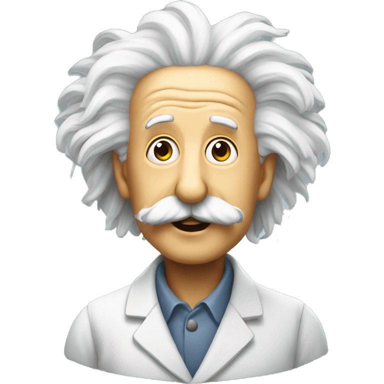 Einstein with a bulb emoji