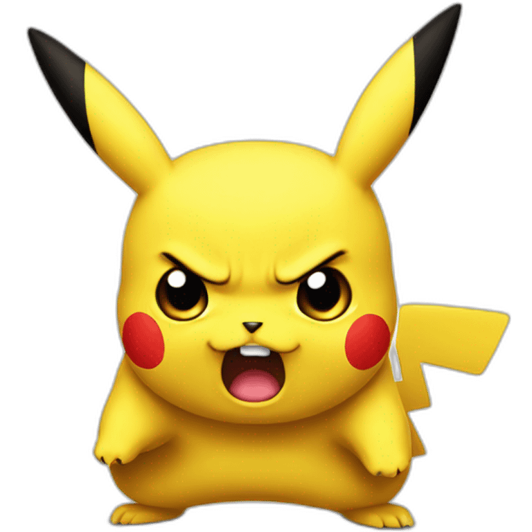 pikachu angry face emoji