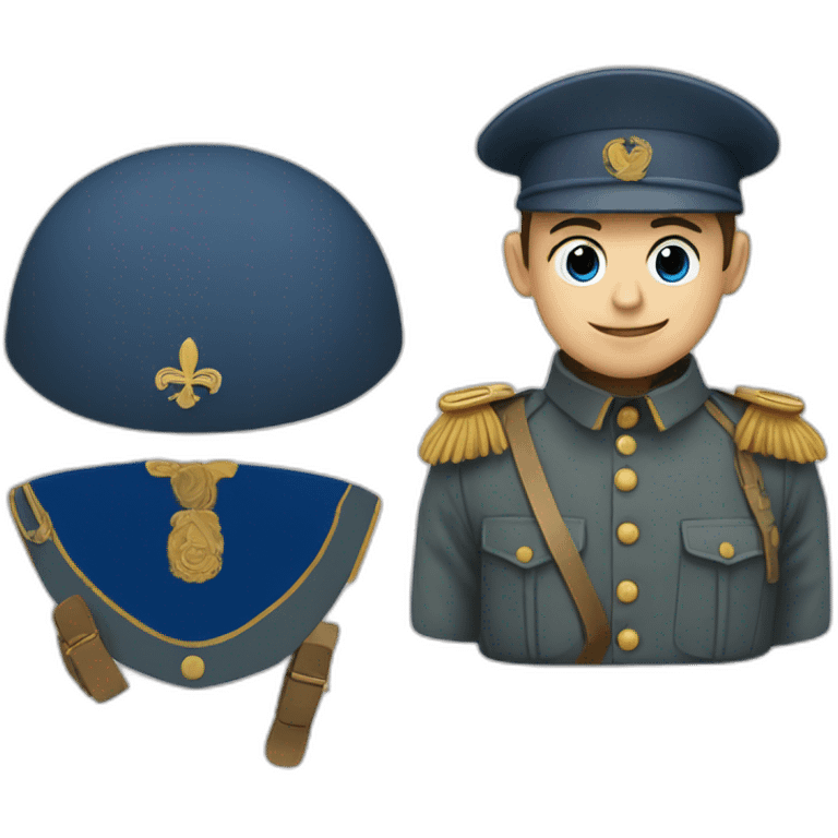 french ww1 soldier with a blue uniform emoji