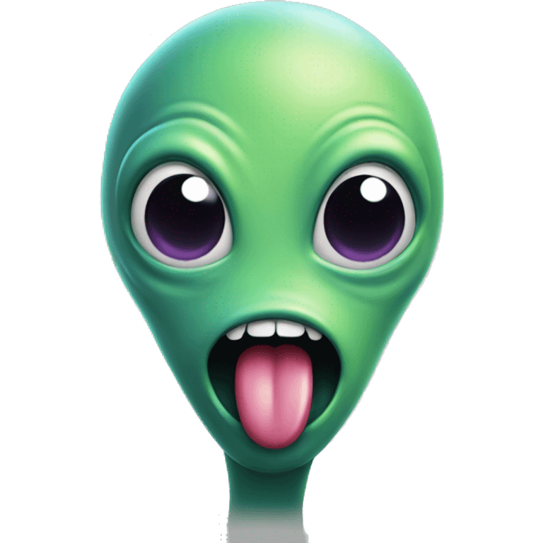 Alien with tongue out emoji