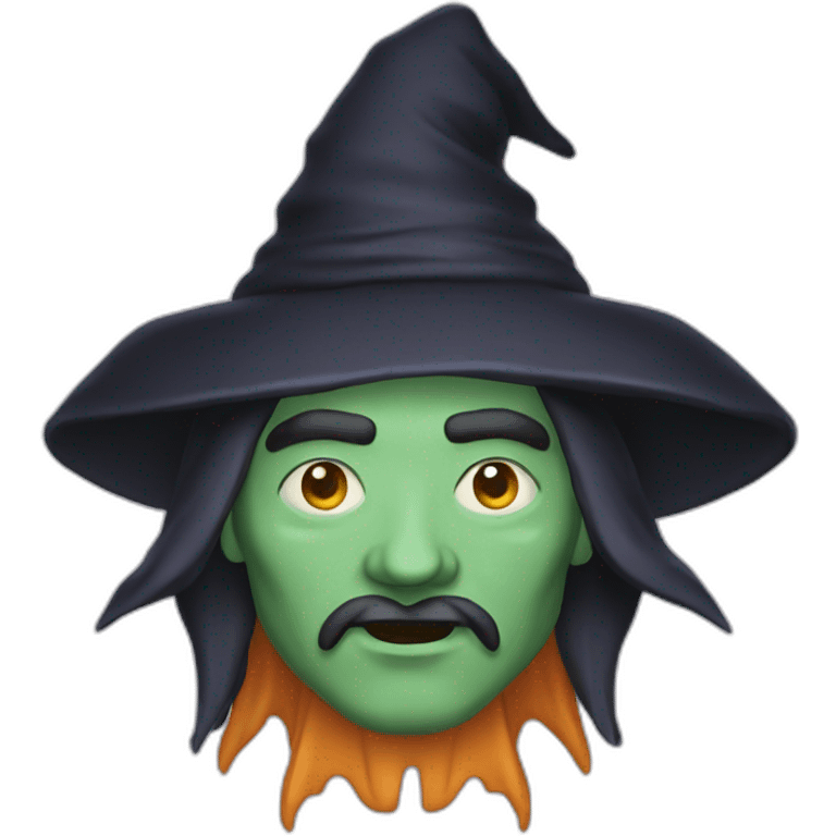 man witch computer emoji