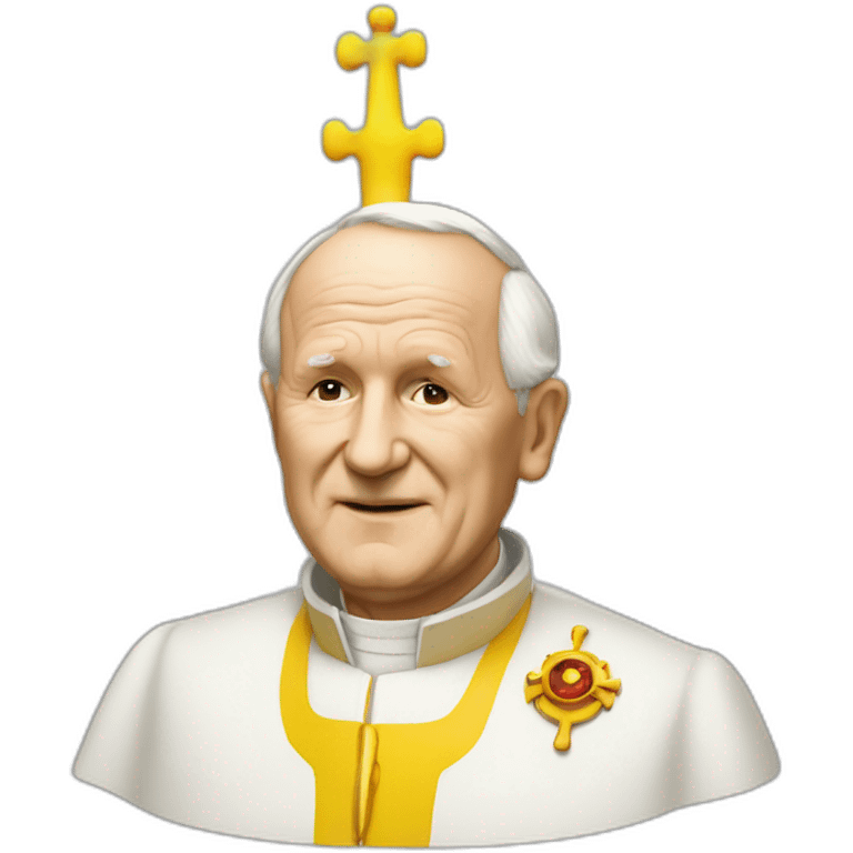 john paul Ii as a yellow submarine emoji