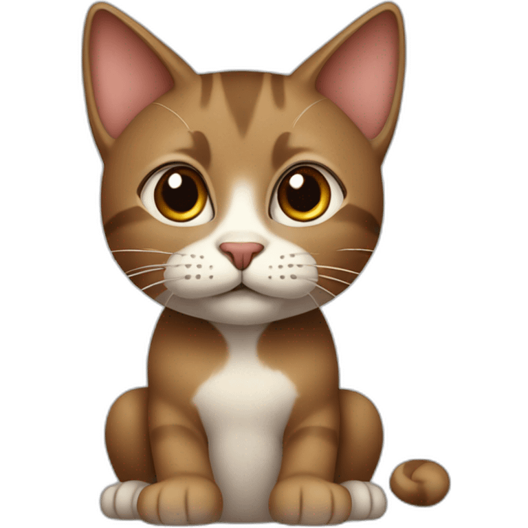 siamês cat marron emoji