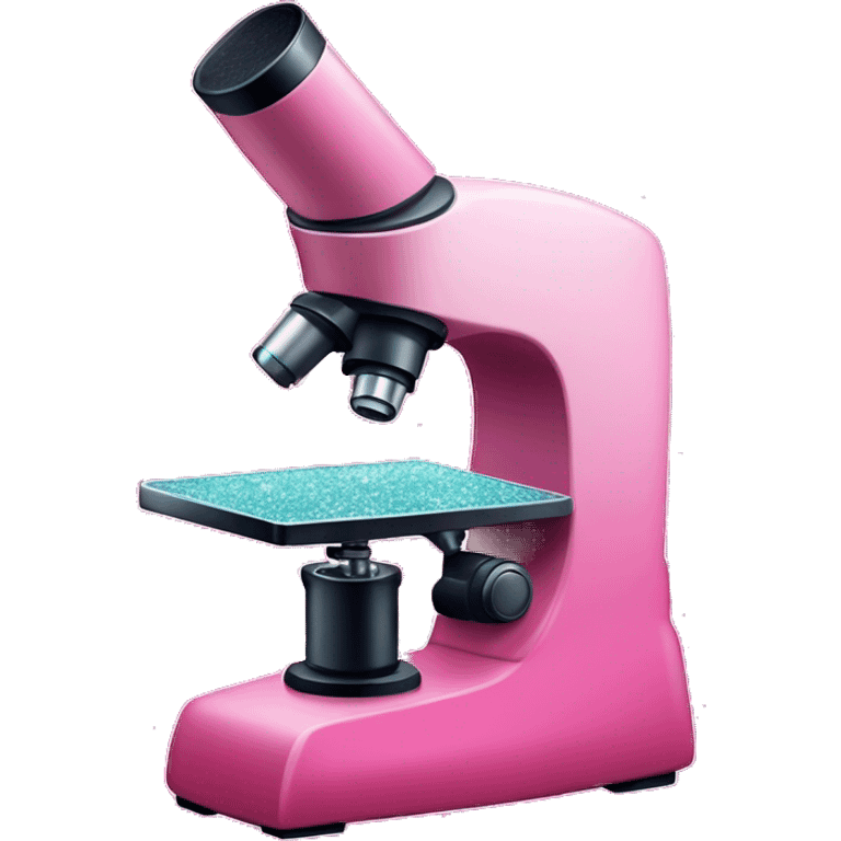 Pink ombre microscope with GLITTER emoji