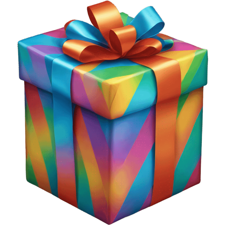 gift box rainbow color emoji