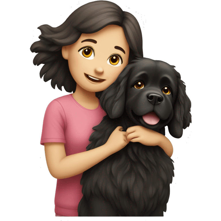 Newfoundland with girl emoji