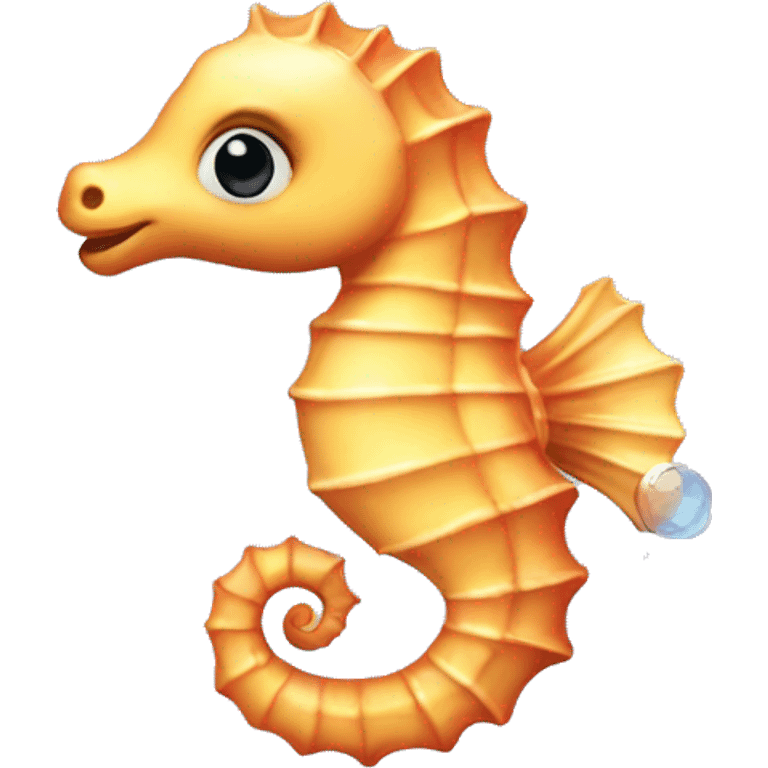 cute seahorse bubbles emoji