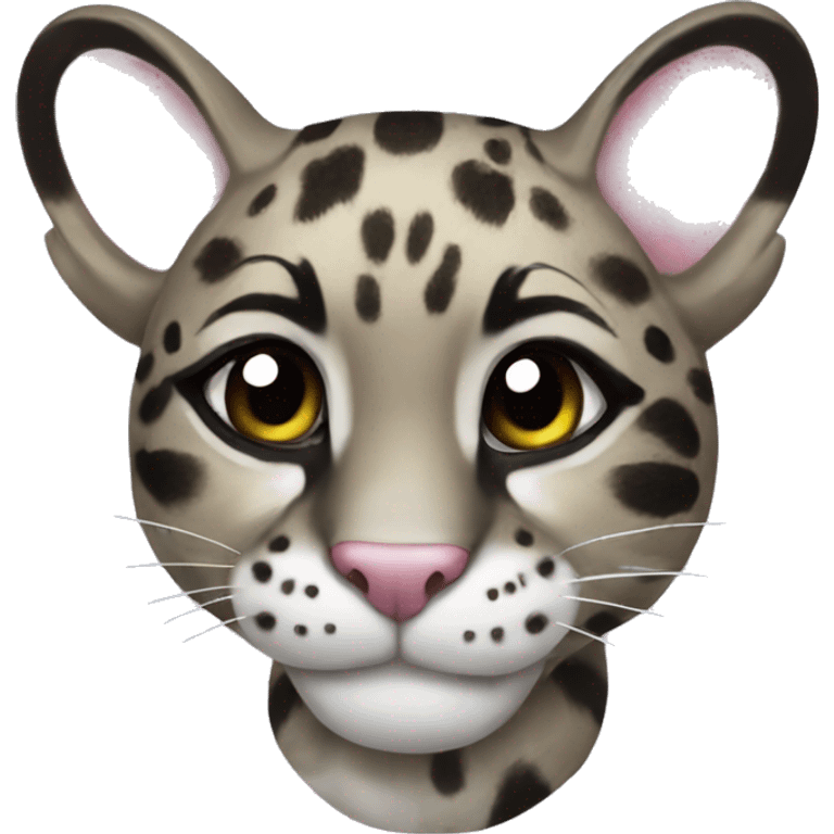 clouded leopard with fairy wings emoji