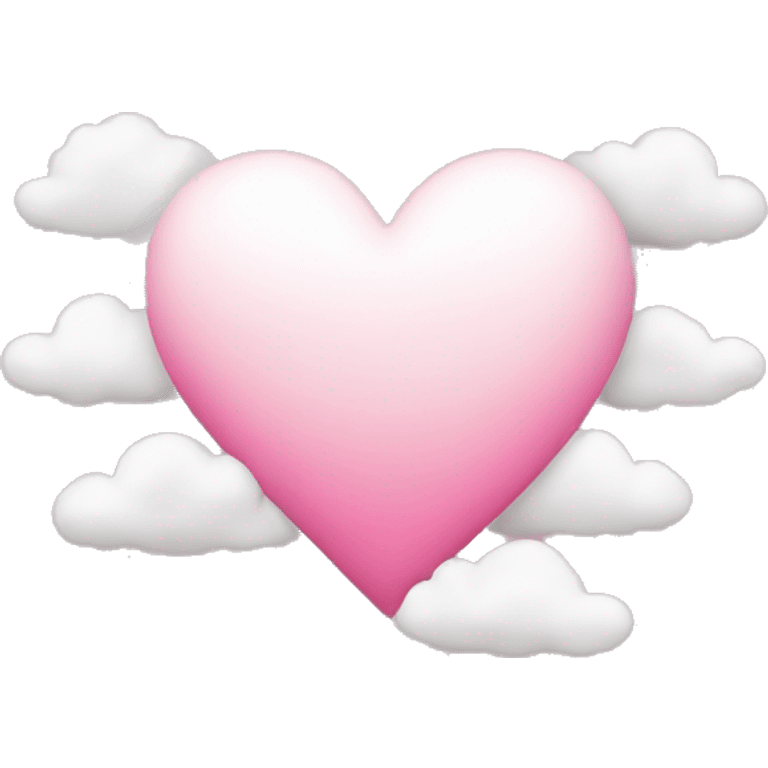 White heart with pink clouds  emoji