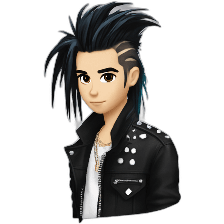 Bill Kaulitz skunk hair 2000s emoji