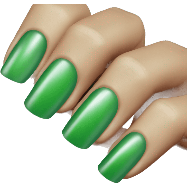 green nail polish emoji