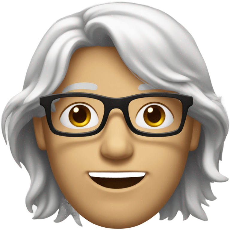 Long haired white boy with glasses emoji