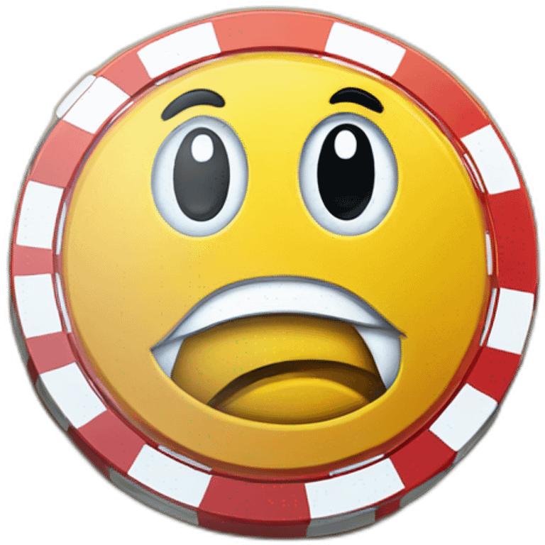 Mascot casino chip  emoji