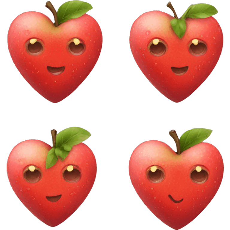 Heart shaped fruit emoji