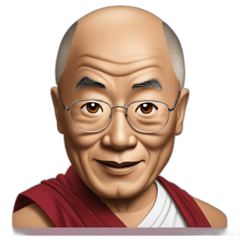 dalai lama on a edate emoji