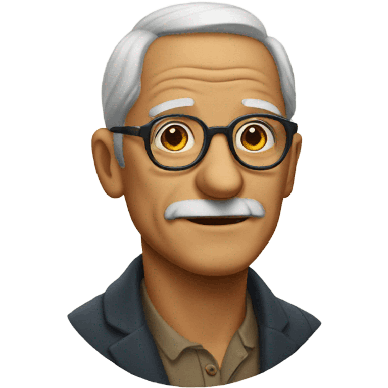 Old man portrait with glasses emoji