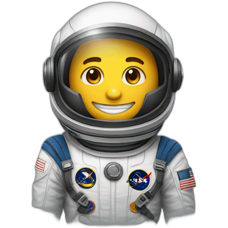 Emoji sonriente con casco de astronauta emoji