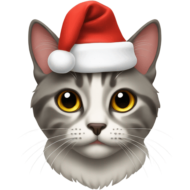 Cat with Santa hat emoji