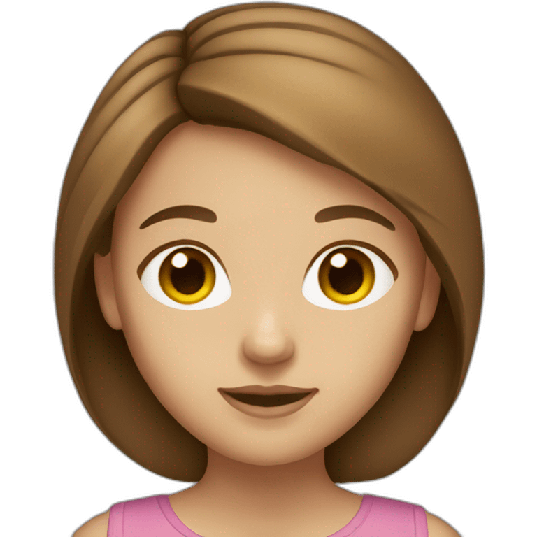 Girl-with-brown-hair-brown-eyes-light-skin. emoji