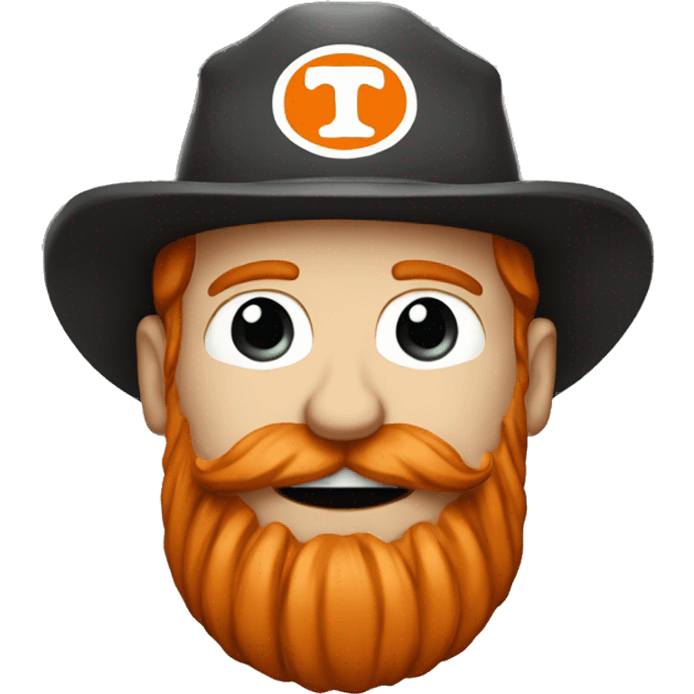 red headed dude with a mustache wearing a tennessee volunteers hat emoji