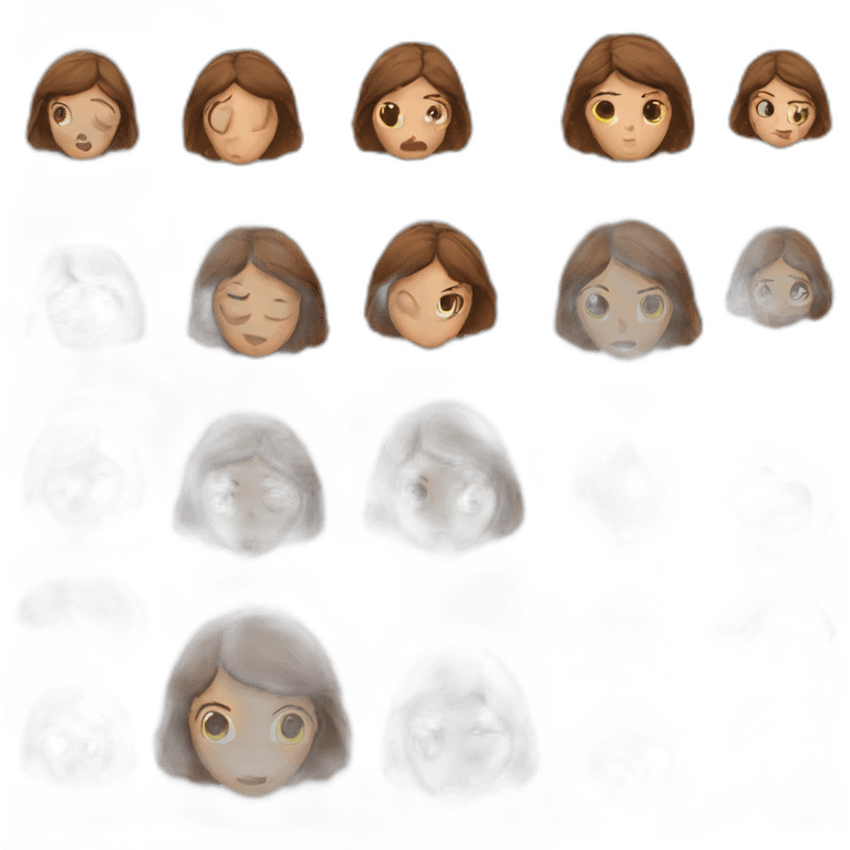 Anxiety-women-with-brown-hair emoji