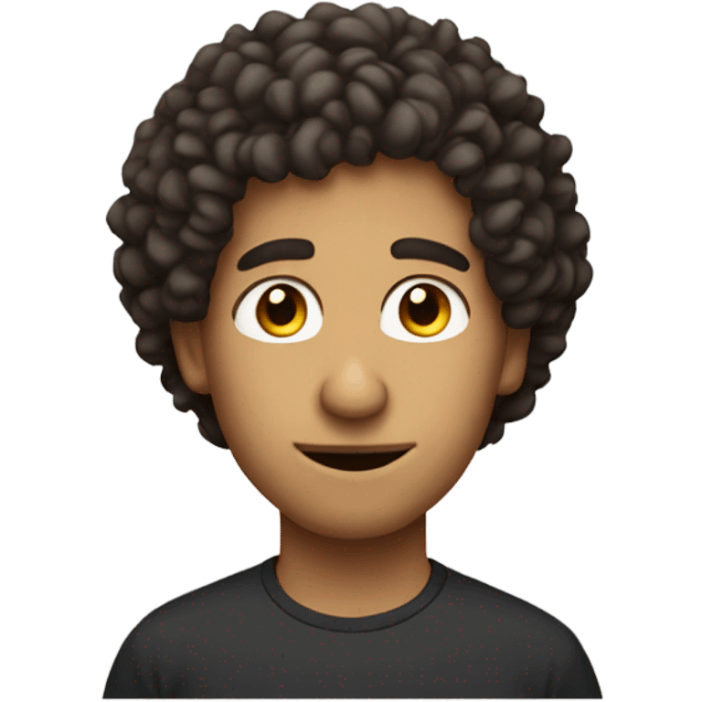 hispanic guy with curly hair and big nose emoji