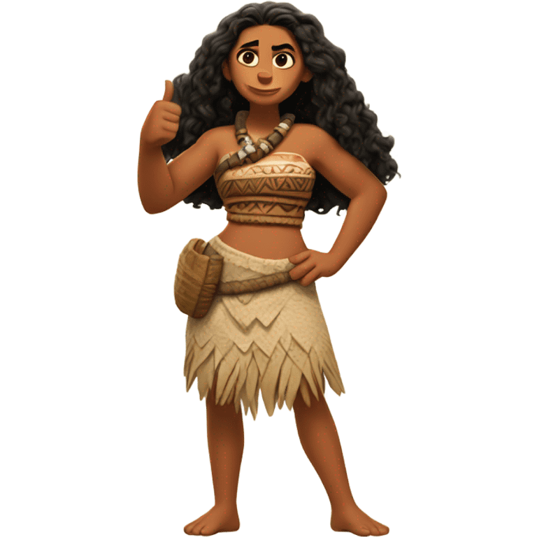 Moana doing thumbs down emoji