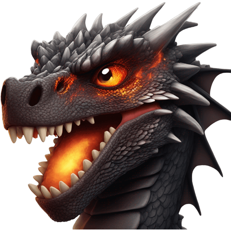 Head of drogon fire emoji