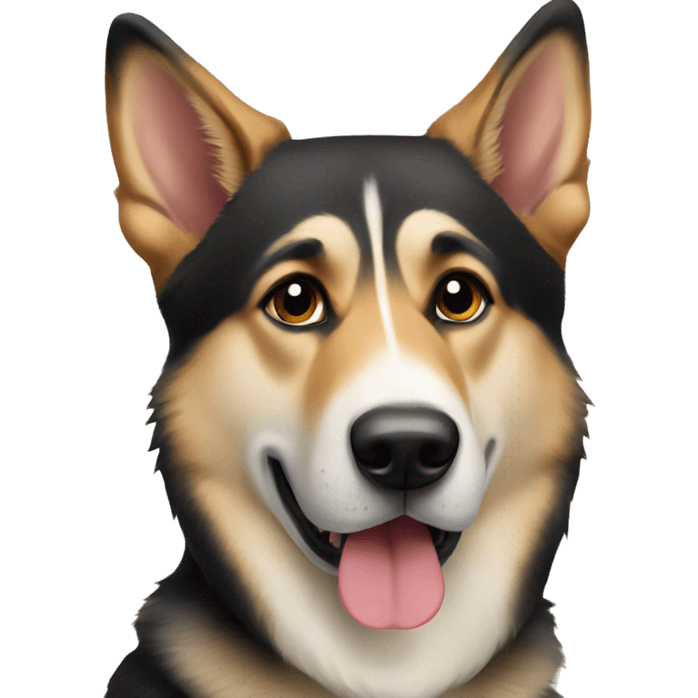 German shepherd husky mix dog emoji