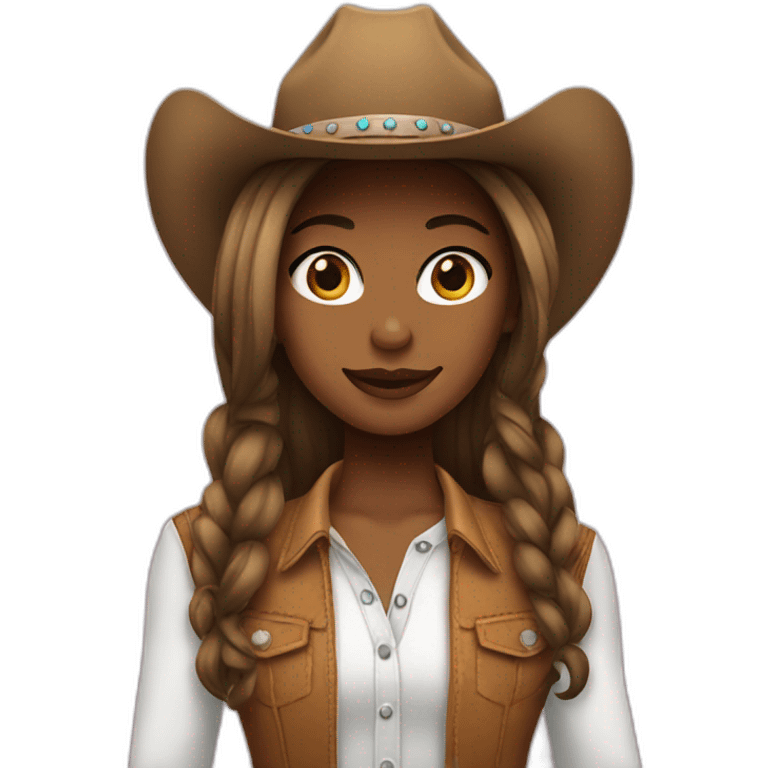 cowgirl straight hair emoji