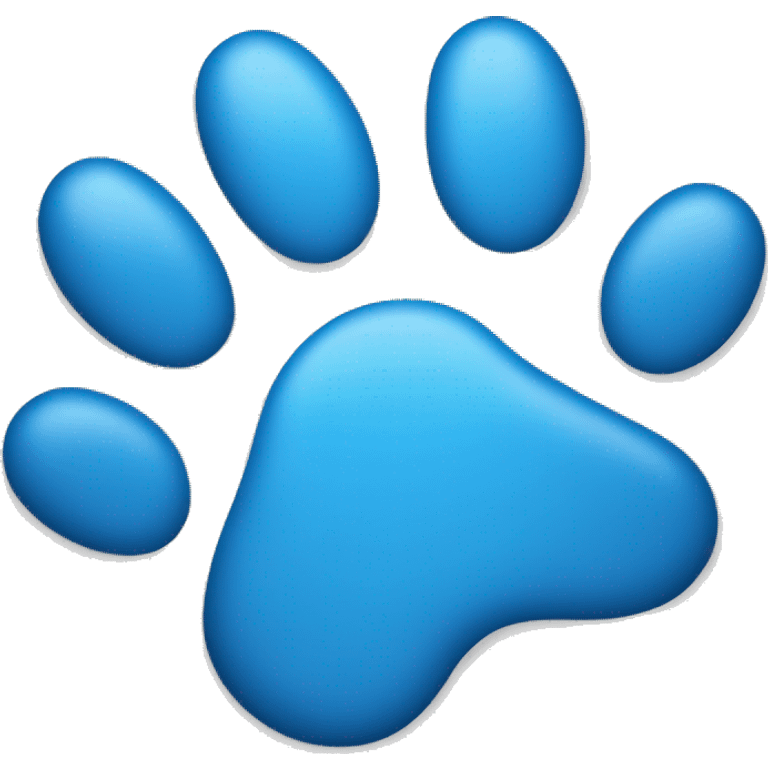 blue dog paw emoji