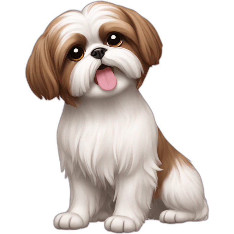 Shih tzu stretching emoji