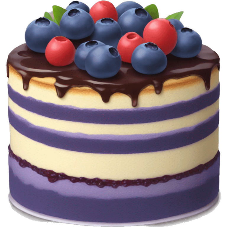 Blueberry cake emoji