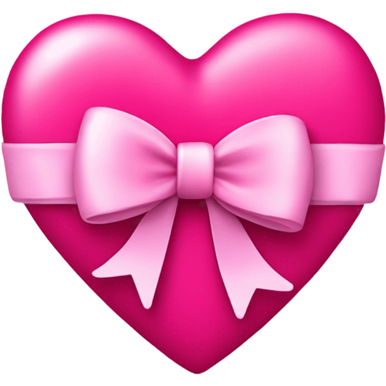 pink valentines heart with bow emoji