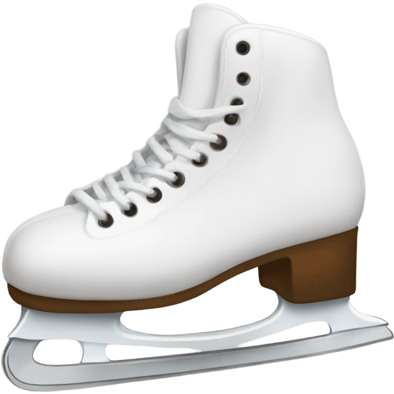 two winter white skates with brown laces on one direction  emoji