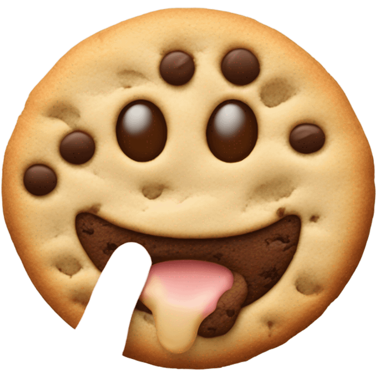 Cookie and tongue emoji