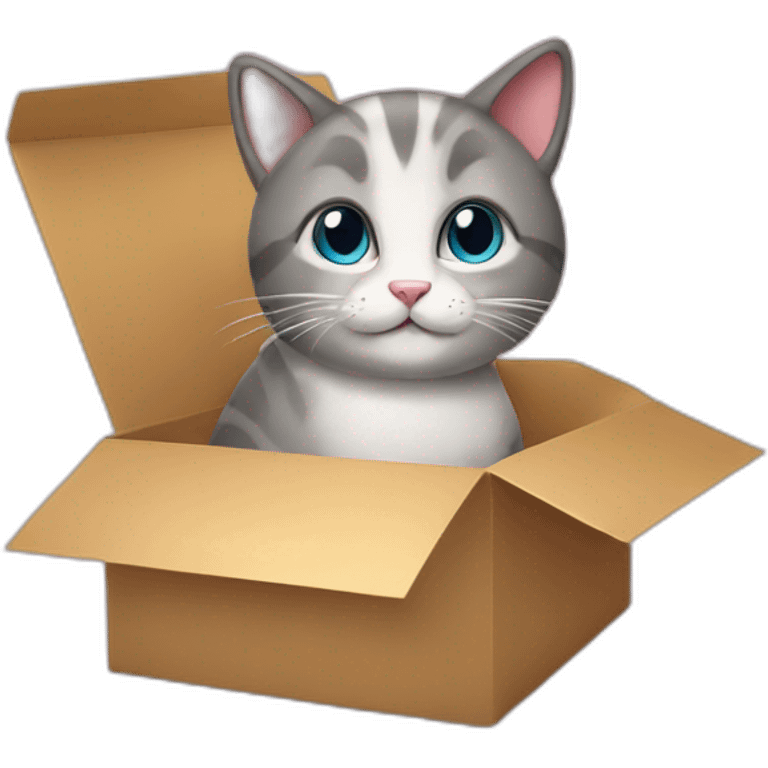 cat from gift box emoji