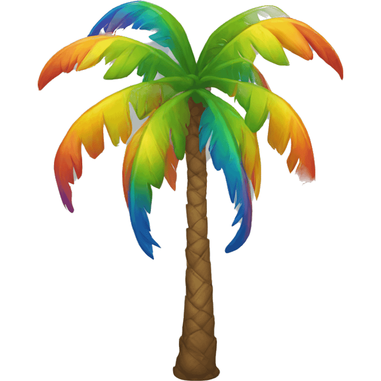 rainbow palm tree emoji