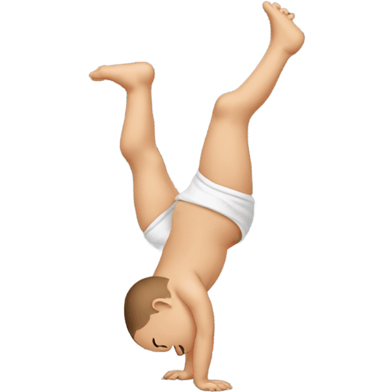 Baby doing handstand  emoji