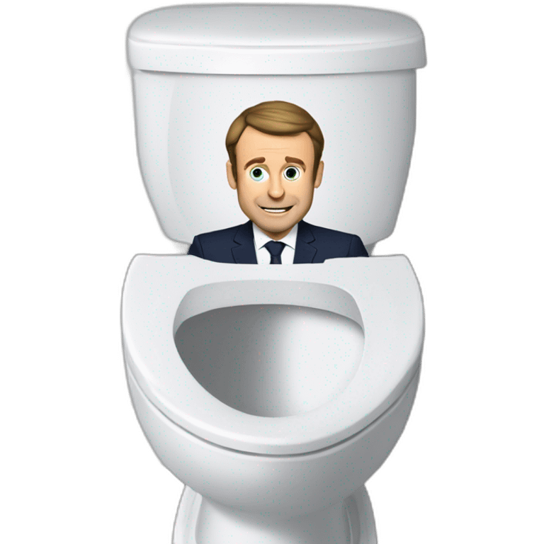 Macron au toilet emoji