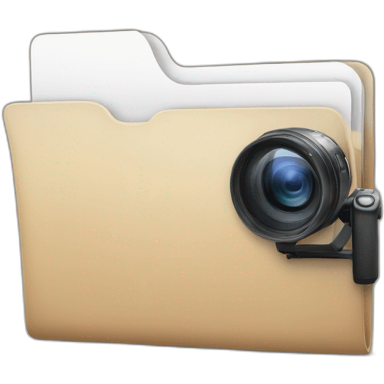 Folder with video camera emoji