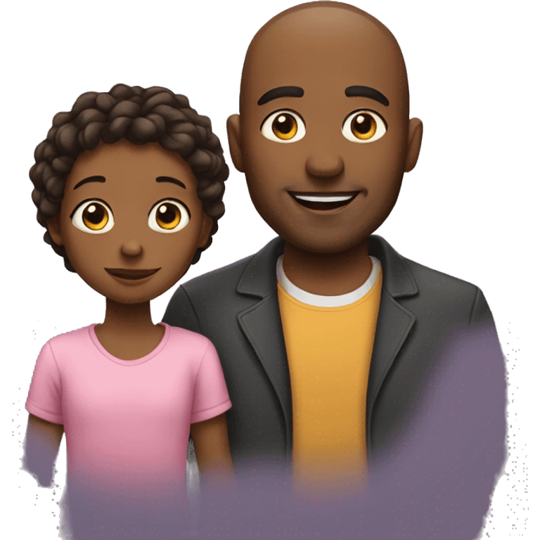 Man with daughter  emoji