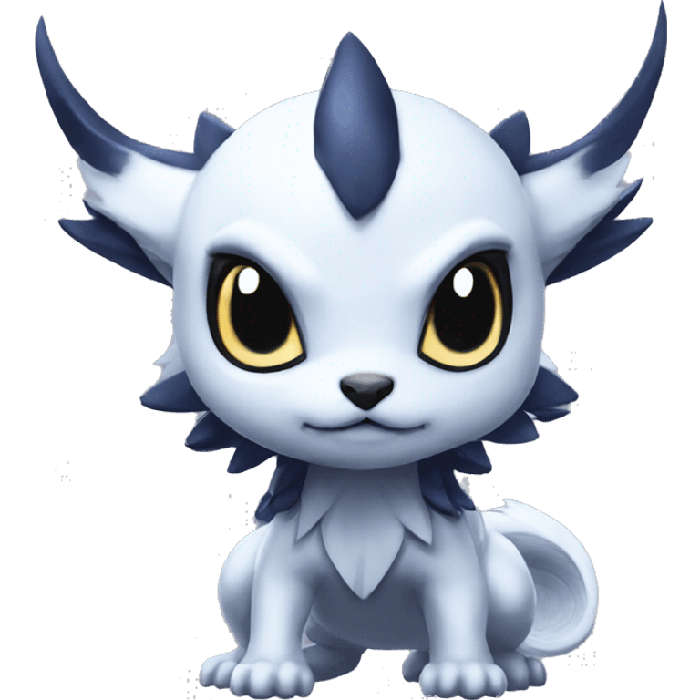 Cool Kawaii Baby Chibi Nargacuga-Absol-Pokémon Full Body Detailed High Quality emoji