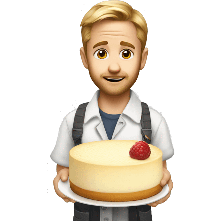 A cutie gosling with cheesecake  emoji